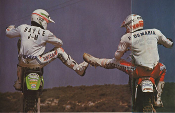 Jean-Michel Bayle et Patrick Demaria lors d'une interview Moto Verte