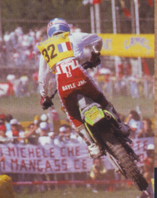 Jean-Michel lors de ce motocross des nations 1986