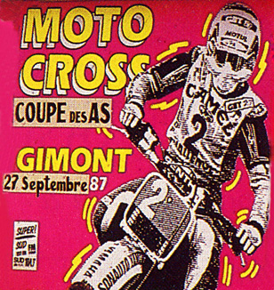 L'affiche de l'épreuve de la coupe des As 1987 se déroulant à Gimont