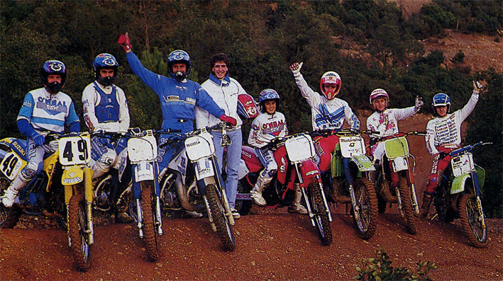 Photo de tous les pilotes  roulant avec des machines lubrifiées par Blue Oil