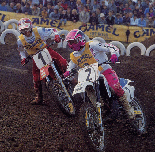 Jean-Michel et Olivier Perrin lors de ce supercross de Rouret