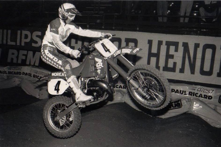 Jean-Michel Bayle lors de ce supercross de Bercy 1987