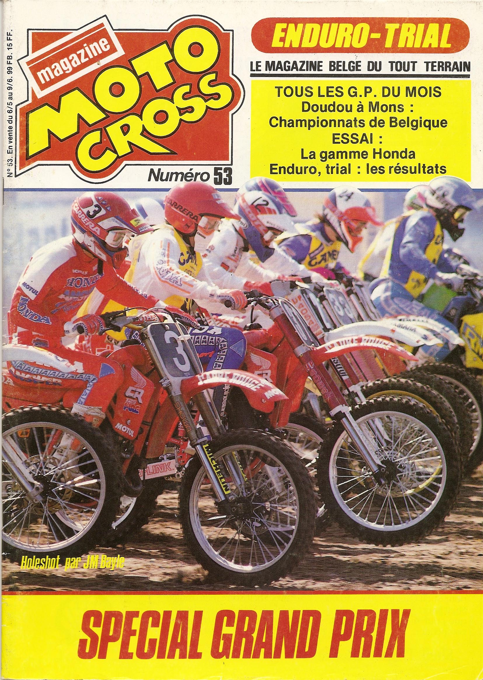 Jean-Michel Bayle en couverture du magazine belge Motocross 