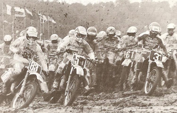 Le départ de la première manche de ce grand-prix de France 1988