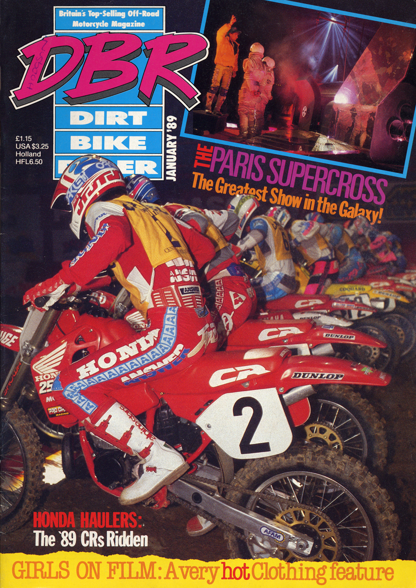JMB fait la couverture de Dirt Bike de Janvier 89. Cliquez pour l'agrandir