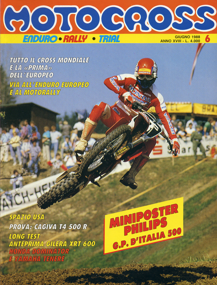 JMB fait la couverture du magazine Espagnol Motocross de Juin 1988
