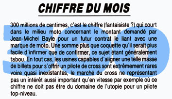 300 millions de centimes pour le futur contrat de JMB !!! Une rumeur bien sûr