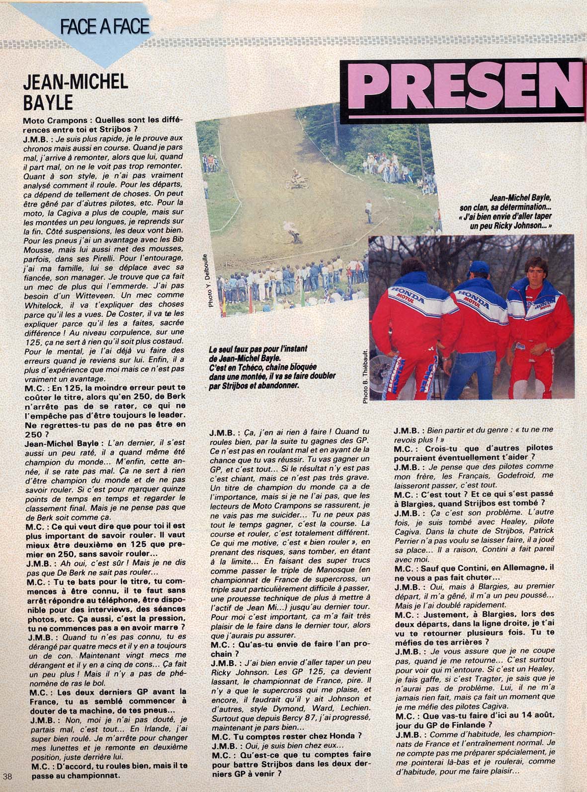 Cliquez pour lire le reportage de Moto Crampons à 2 épreuves de la fin, page 2
