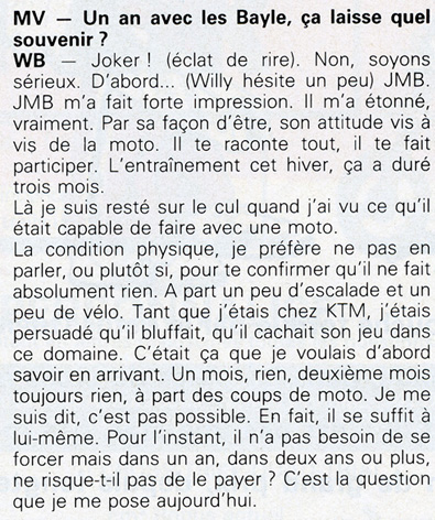 L'avis de Willy Bousleiman (mécanicien de Christian) sur Jean-Michel