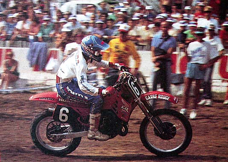 Jean-Michel Bayle lors de ce motocross des Nations 1988