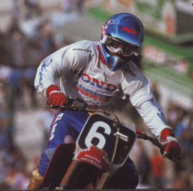 Jean-Michel Bayle lors de ce motocross des Nations 1988