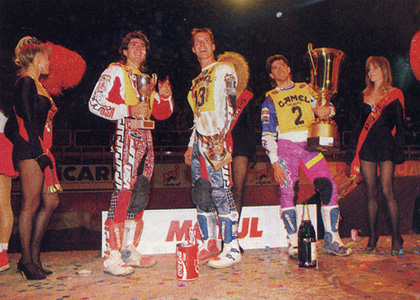 Le podium de Dimanche avec le premier non américain (Jeff Leisk) à remporter une finale à Bercy