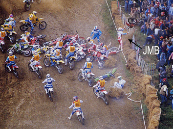 Le départ du Grand-Prix de Tchécoslovaquie en plusieurs photos