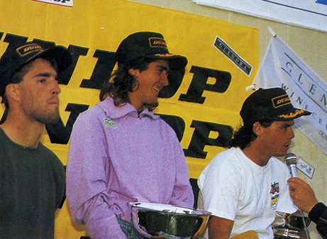 Jean-Michel Bayle, Jeff Stanton et Jeff Ward sur le podium