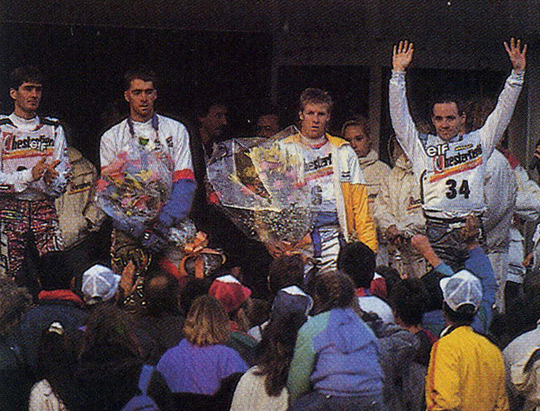 Jean-Michel Bayle, Jeff Stanton,Donny Schmit et Yannig Kervella applaudis par les spectateurs