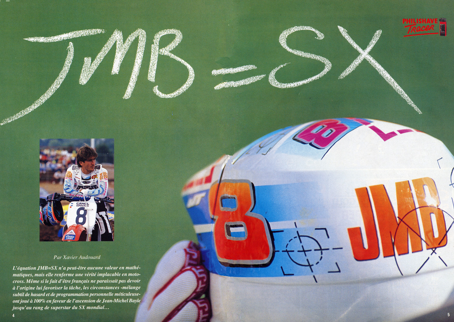 Les troisième et quatrième pages du sujet sur Jean-Michel Bayle dans le magazine spécial JMB de Moto Verte