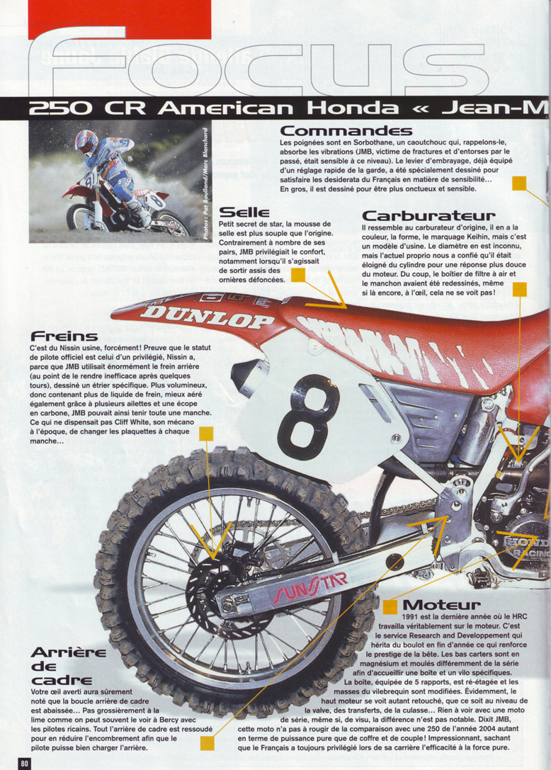 Moto Verte fait un focus sur la CR 250 que Jean-Michel Bayle utilise en 1991, voici la page 1