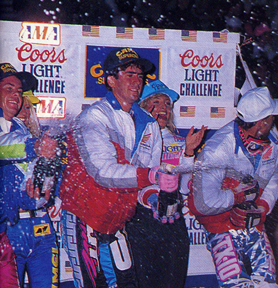 Jean-Michel Bayle, Jeff Stanton et Jeff Ward, voilà le podium du supercross de Phoenix