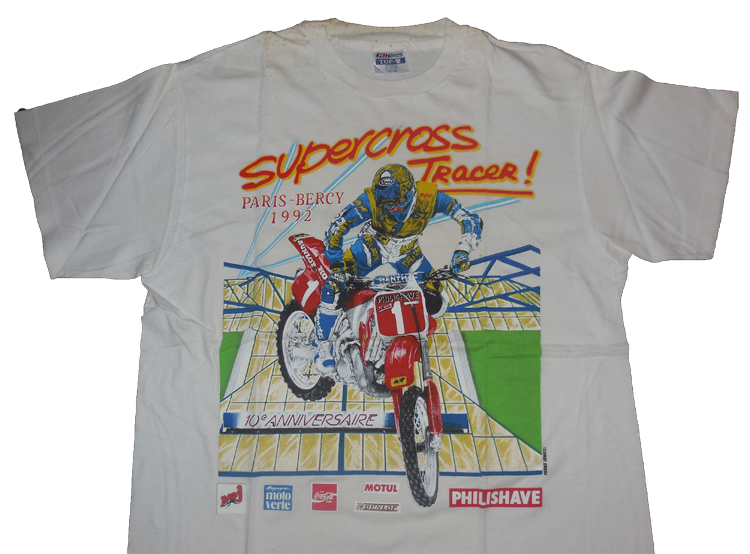 Le Tee shirt de Bercy 1992 avec JMB représenté