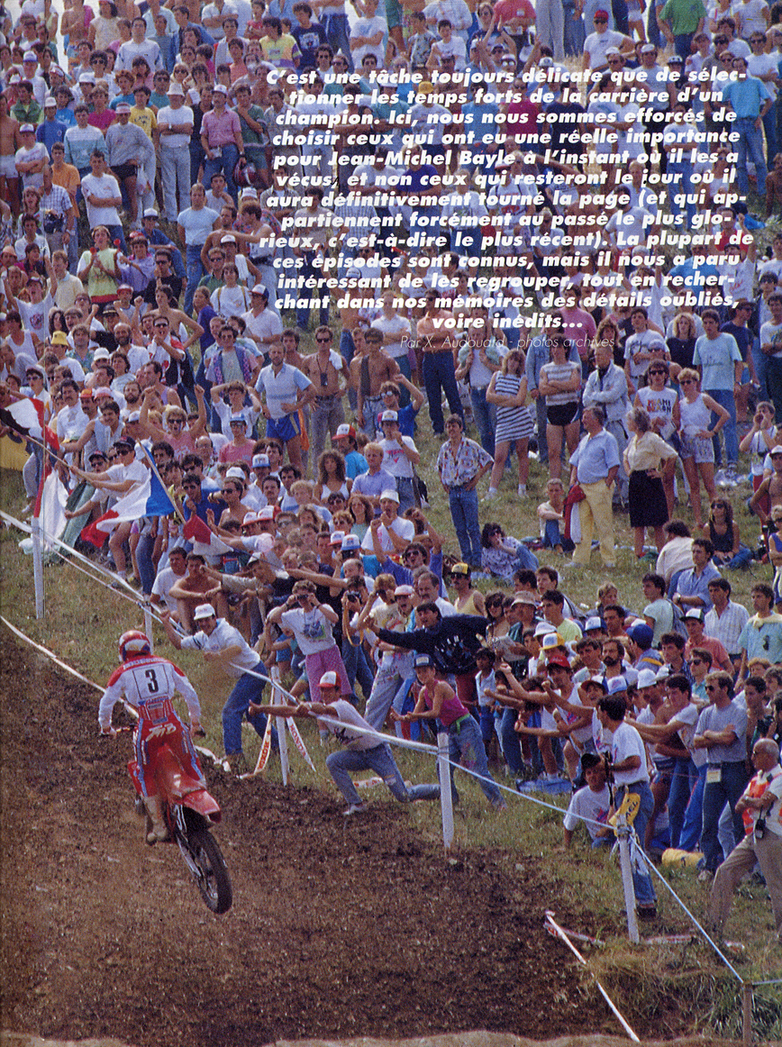La onzième page du spécial Jean-Michel Bayle Moto Verte retraçant sa carrière en motocross