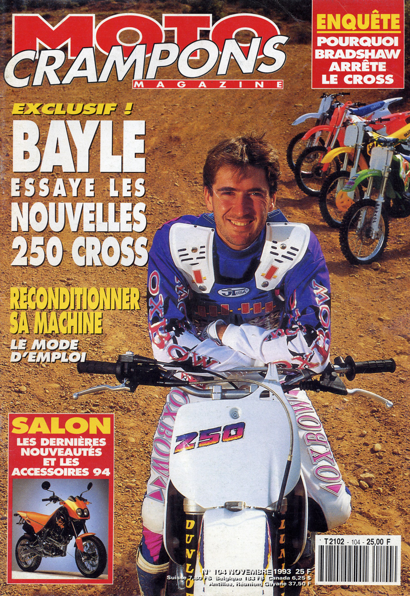 JMB fait la couverture du Moto Crampons de Novembre 1993