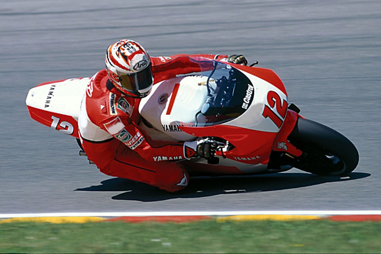 Jean-Michel en pleine courbe lors de ce grand-prix d'Italie