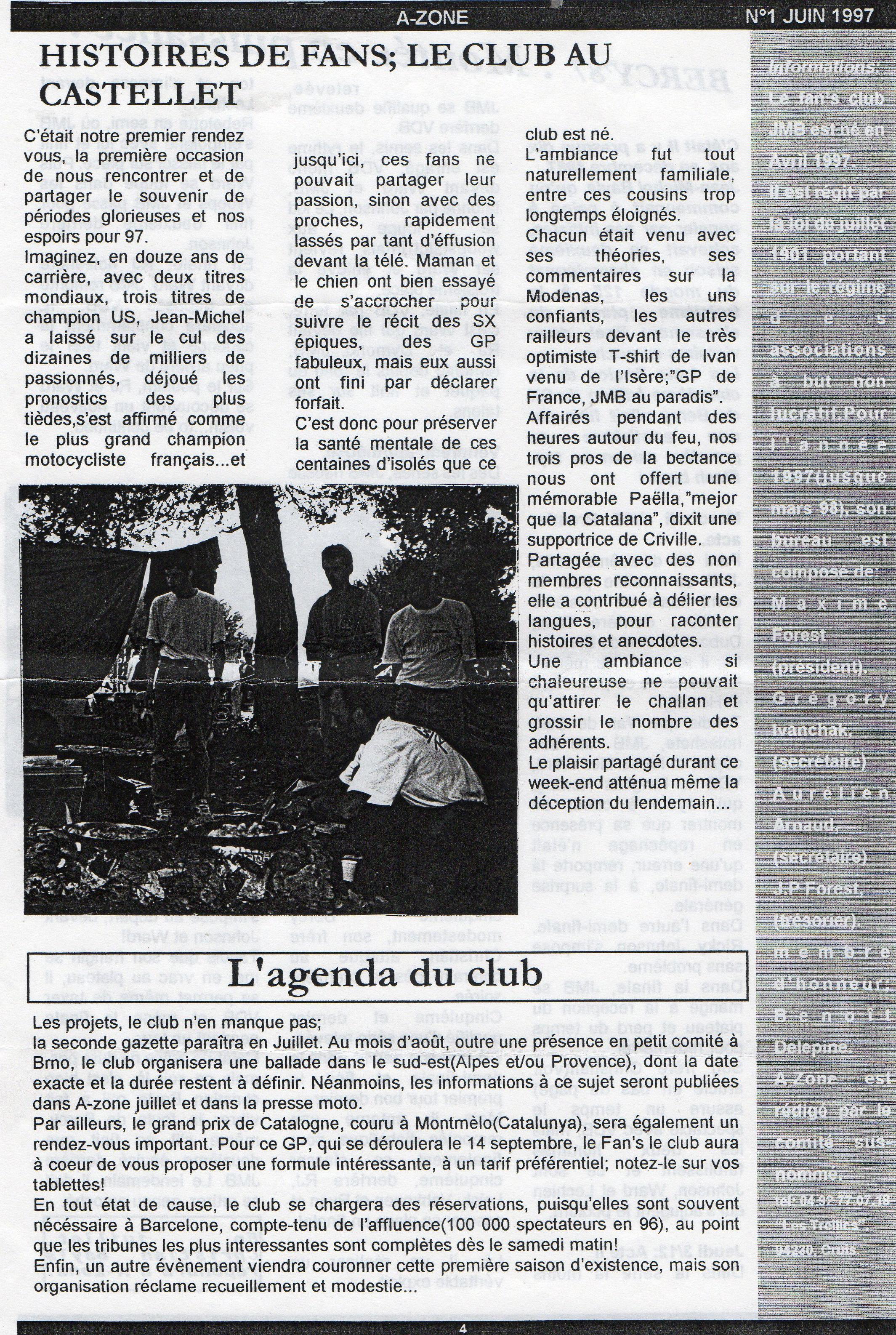 La page 4 du A zone de Janvier 1997