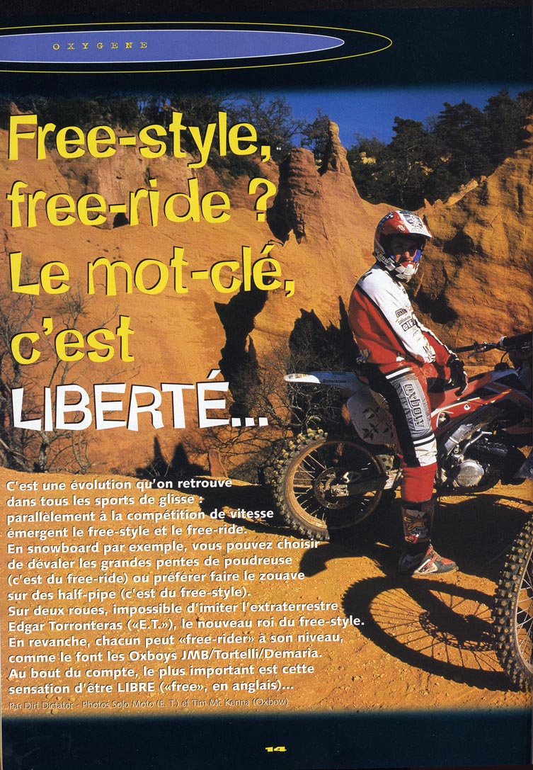 La première page concernant JMB dans ce numéro spécial Cross de Moto Verte