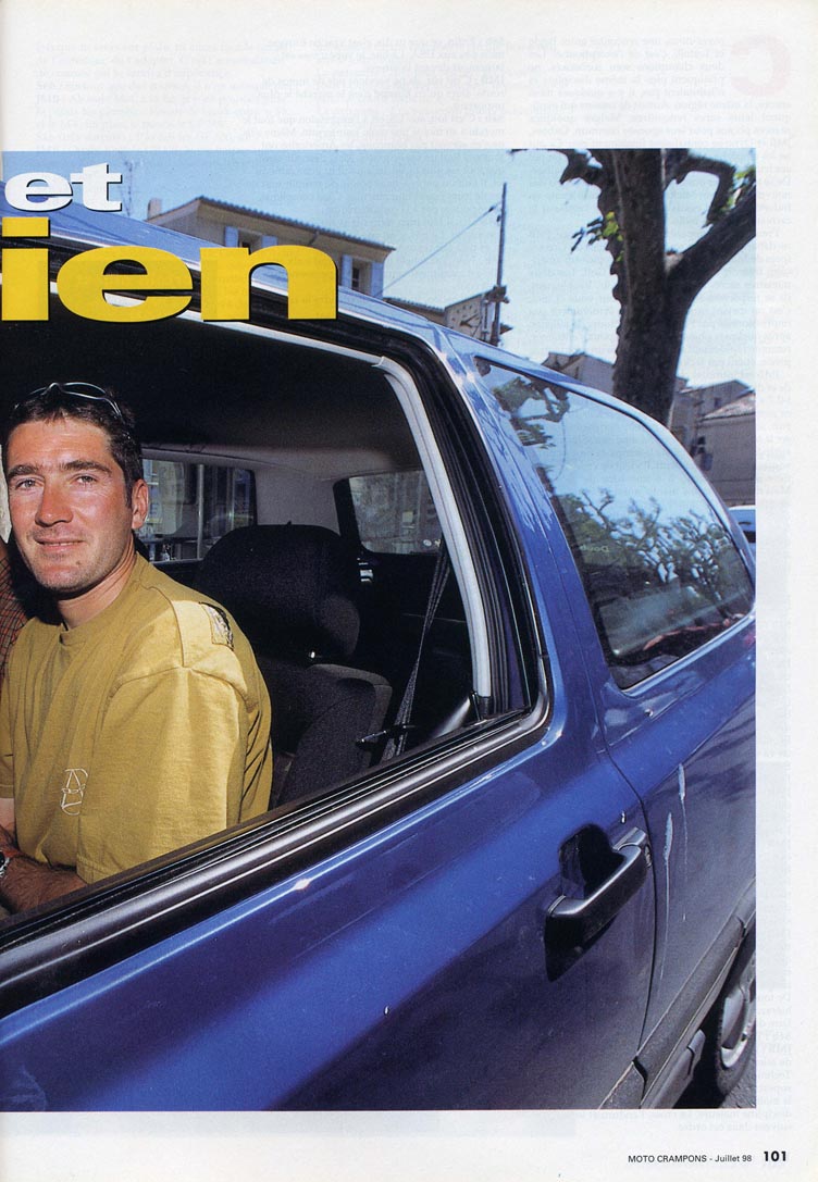 Une conversation entre JMB et Sébastien Tortelli est retranscrite dans le numéro de Juillet 1998 de Moto Crampons