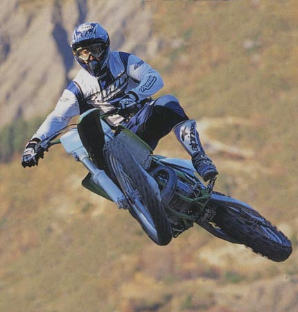 Jean-Michel teste la nouvelle KX 250 modèle 1999