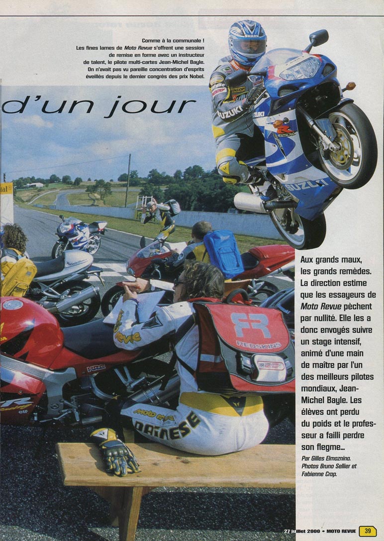 JMB est professeur pour le team Moto Revue