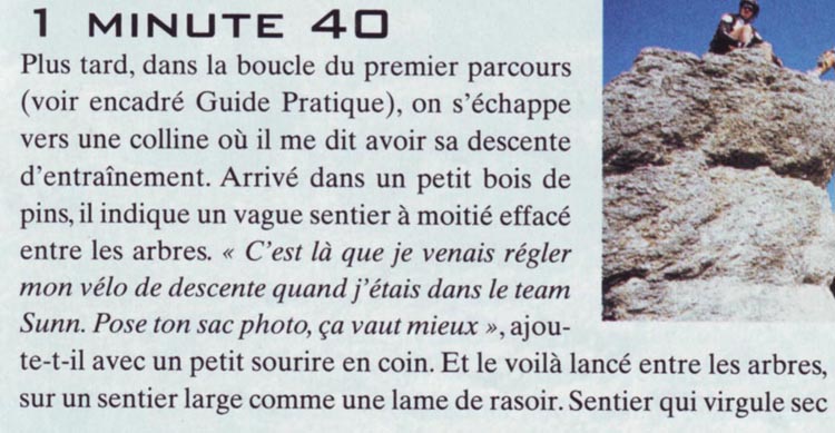 Le magazine Bike consacre un petit article à Jena-Michel Bayle, page 3