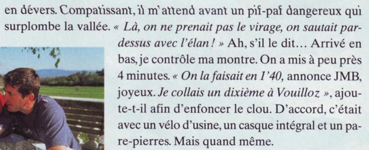 Le magazine Bike consacre un petit article à Jena-Michel Bayle, page 4