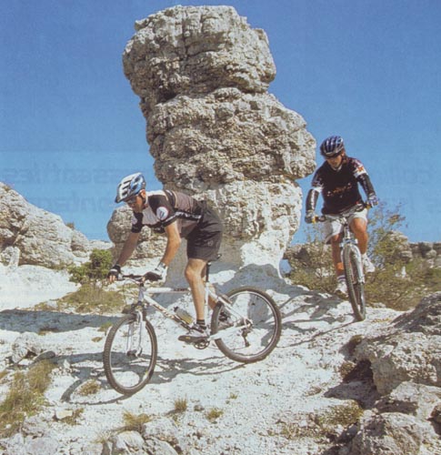 JMB lors de la randonnée VTT commence à faire un peu de descente