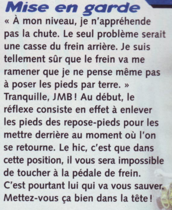 Jean-Michel et Yann Guédard nous donne une leçon sur les wheeling