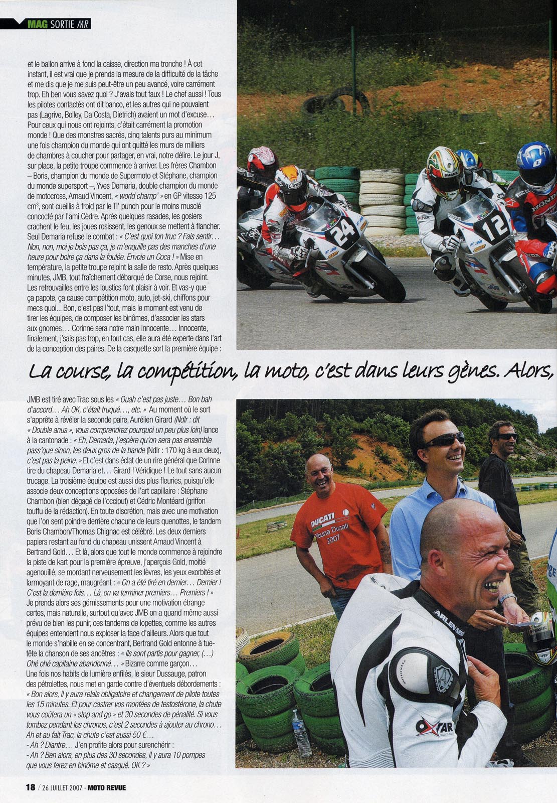 La page 18 du Moto Revue Spécial Vacances 2007