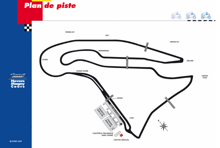 Le plan de la piste de Magny-cours