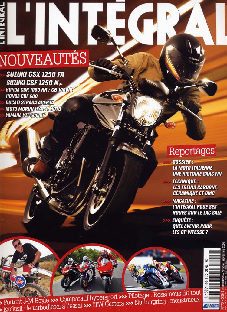La couverture du Magazine Intégral du mois d'Octobre Novembre 2009