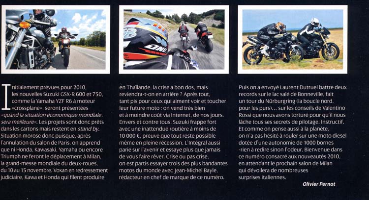 L'edito du magazine Intégral du mois d'Octobre Novembre 2009