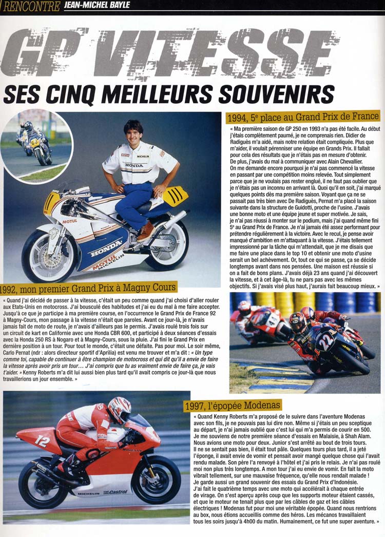 La carrière de Jean-Michel Bayle vue par le magazine Intégral
