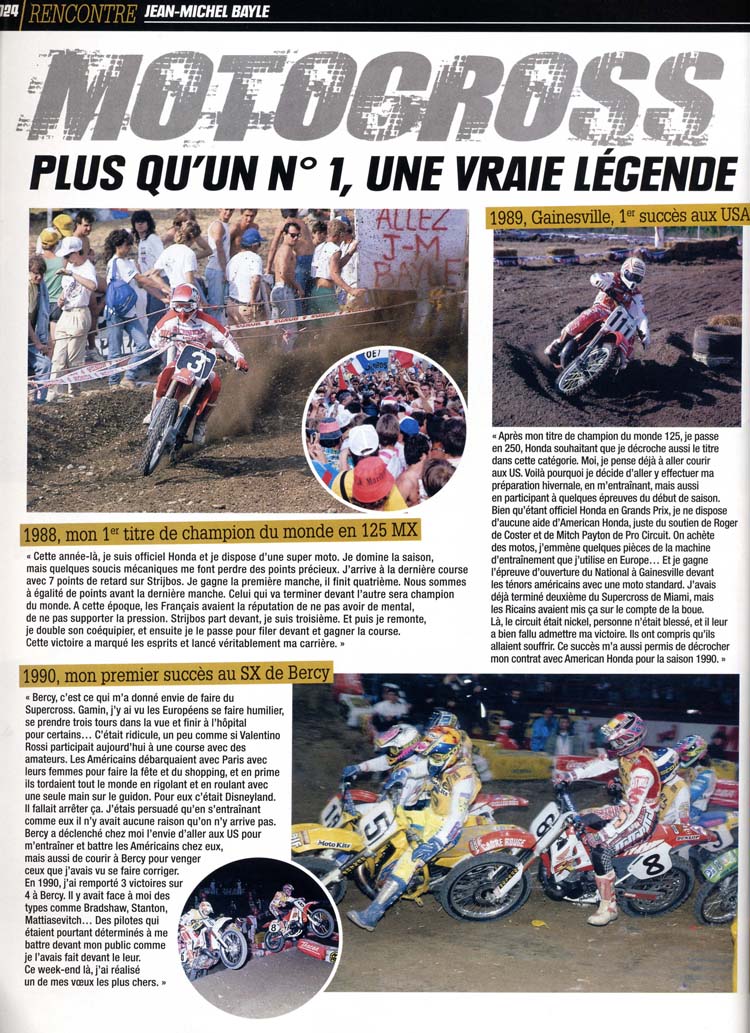 La carrière de Jean-Michel Bayle vue par le magazine Intégral