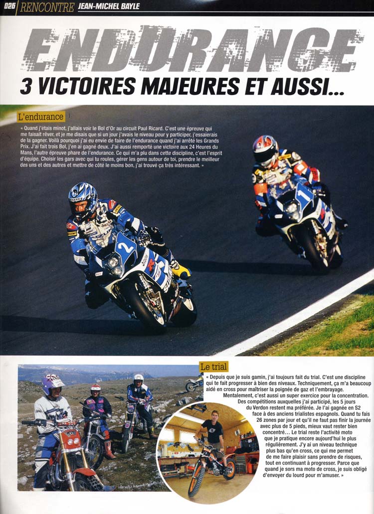 La carrière de Jean-Michel Bayle vue par le magazine Intégral