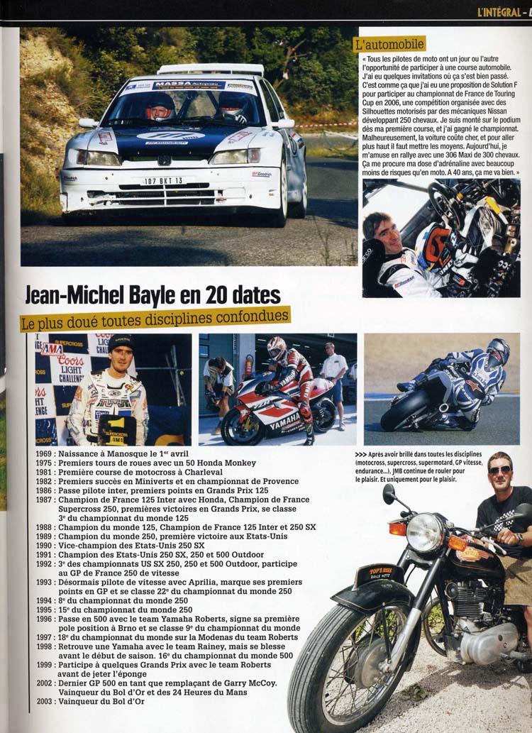 La carrière de Jean-Michel Bayle vue par le magazine Intégral