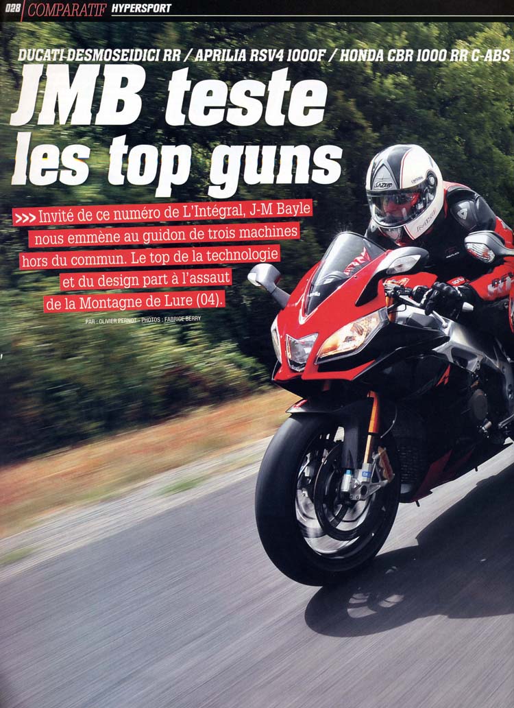 JMB teste les 3 machines d'exception dans le numéro d'Octobre Novembre d'Intégral