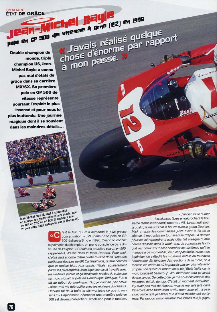Jean-Michel Bayle nous parle de son état de grâce, page 1
