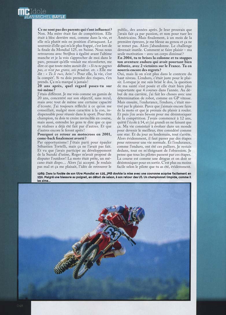 La page 48 du Moto Crampons de Juillet Août 2011