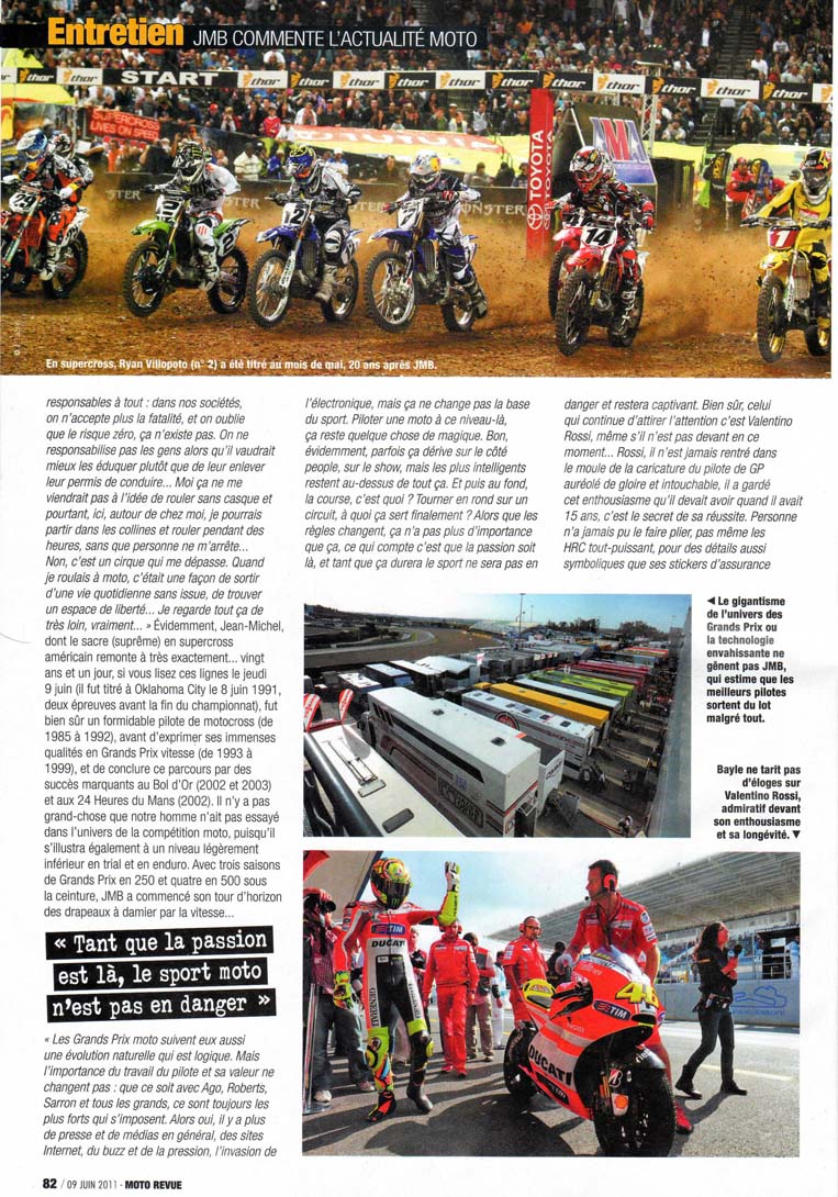 Le moto revue du 9 Juin 2011, la page 82