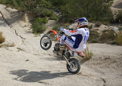 Jean-Michel Bayle lors de la session photos Mini Moto Magazine