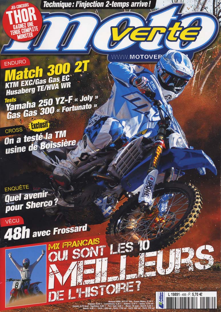 La couverture du numéro 456 du Moto Verte d'Avril 2012