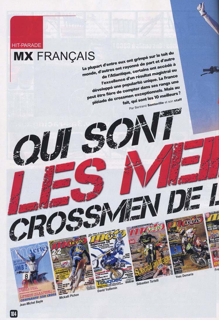 Le numéro 456 du Moto Verte d'Avril 2012, en voici la page 104